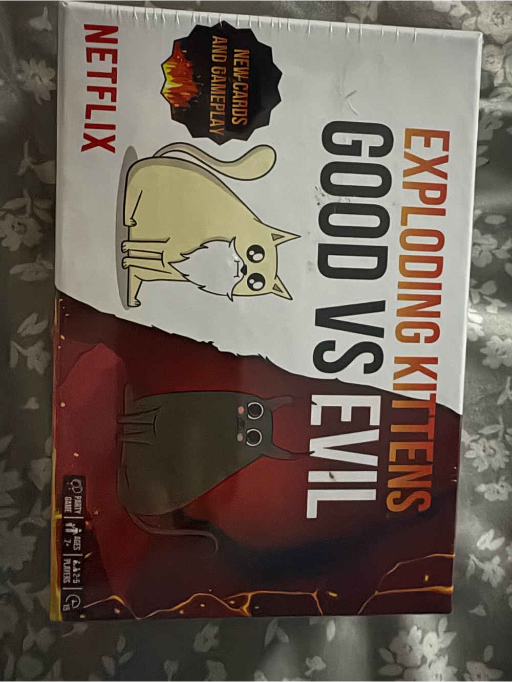 Exploding Kittens Good vs Evil Cat Toy Card Game - White and Black
